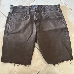 Men's Brown Cutoff Denim Shorts bin z16